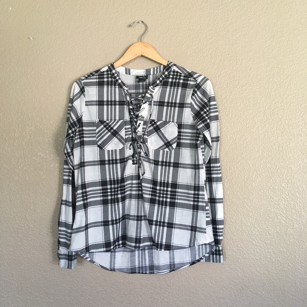 Lace up flannel